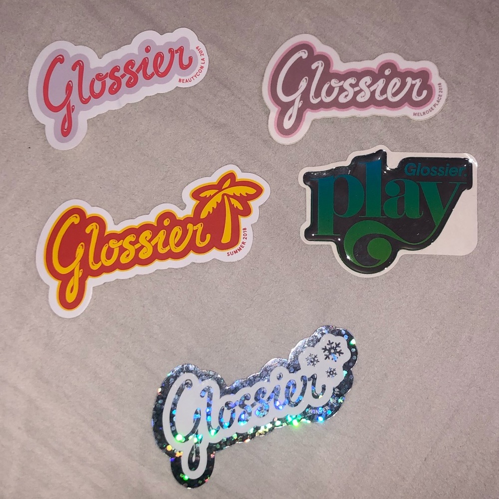glossier stickers!